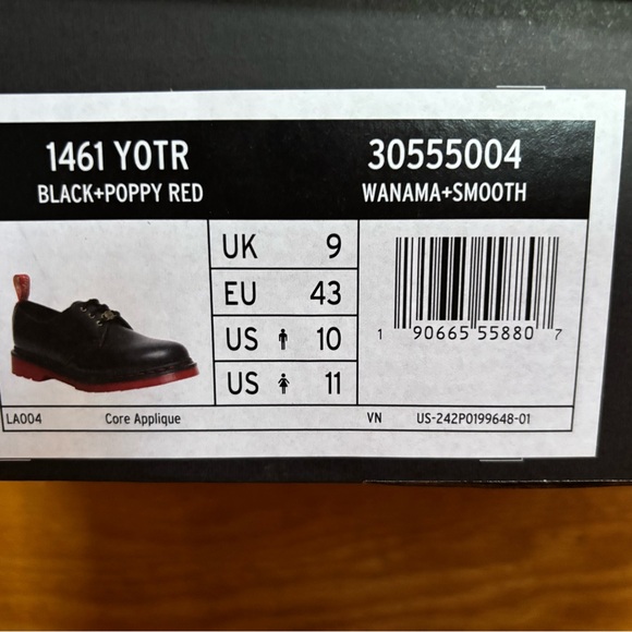 Dr. Martens Lunar New Year Black and Red 1461 Oxfords (Year of the Rabbit) main image 12